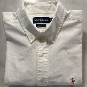 VTG Ralph Lauren Men's White Yarmouth Oxford Button-Down Shirt 17 32/33 (XL)
